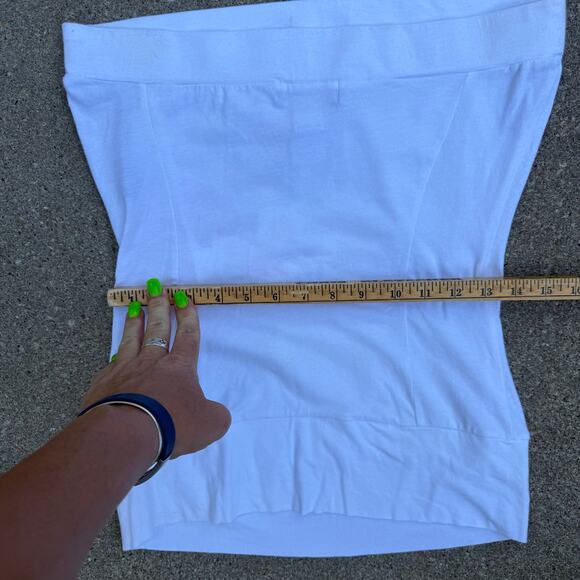 Vintage Y2K 90s Baby Phat White Strapless Tube Top Kangaroo Pocket Retro Hip Hop - Picture 6 of 7